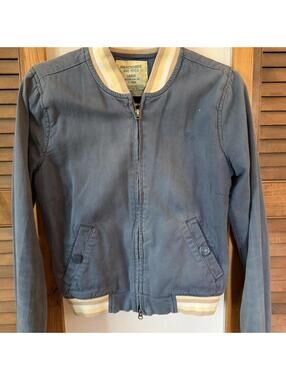 Abercrombie & Fitch vintage blue lightweight bomber jacket